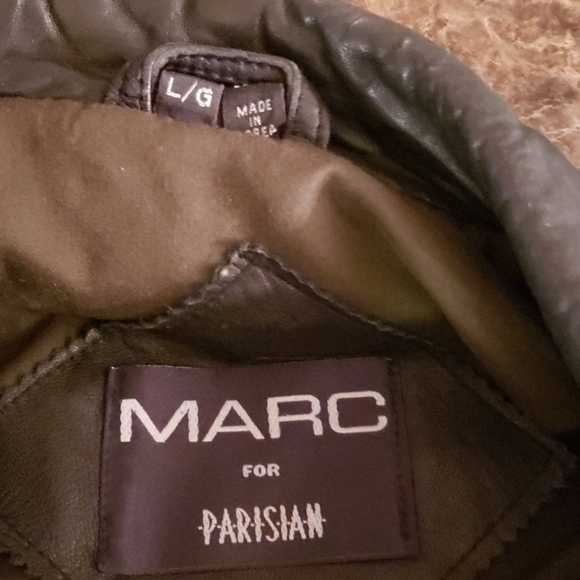 Marc For Parisian Black Leather Jacket Size Large - Picture 5 of 6